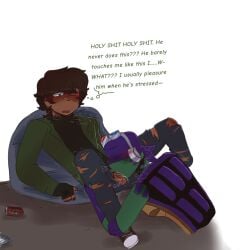 anthro blowjob dark-skinned_male donatello donatello_(tmnt) gay gay_blowjob male_only oc original_character rise_of_the_teenage_mutant_ninja_turtles self_insert selfharm_scars sucking sucking_penis suprised_look teen_boy teenage_mutant_ninja_turtles teenager this_is_just_so_i_can_block_this tmnt turtle yaoi