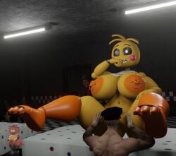 1boy 1boy1girl 1girls 3d 3d_(artwork) areolae breasts cunnilingus curvy five_nights_at_freddy's five_nights_at_freddy's_2 heart-shaped_pupils hourglass_figure huge_breasts large_areolae male/female nipples one_eye_closed oral oral_sex scottgames size_difference thick_thighs toy_chica_(fnaf) toy_chica_(love_taste) voluptuous vxast wide_hips