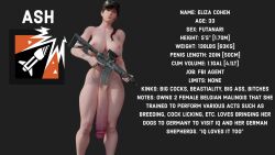 1futa 3d absurd_res ash_(rainbow_six) big_penis casual character_sheet edit firearm flaccid flaccid_penis futa_only futanari gun headwear huge_cock human hung_futanari implied_bestiality intersex nipples nude nude_futanari pale-skinned_futanari pale_skin penis_to_the_knees rainbow_six rainbow_six_siege red_hair rifle sourcemaker tom_clancy weapon