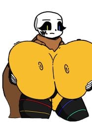 big_ass big_breasts big_butt boob_window breast_expansion breasts breasts_bigger_than_head ink_sans ink_sans_(fan_character) inktale rule_63 sans sans_(undertale) sans_au shocking skeleton smile undertale undertale_(series)