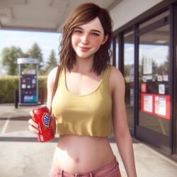 3d ai_generated big_breasts breasts ellie_(the_last_of_us) ellie_williams female naughty_dog pregnant the_last_of_us
