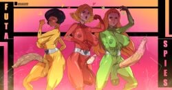 3futas alex_(totally_spies) areolae balls big_balls_small_penis black_hair blonde_hair bodysuit breasts brown_hair clothed clothing clover_(totally_spies) cock_size_difference cum dark-skinned_futanari dark_skin eraanthe erect_nipples erection futa_only futanari gigantic_penis heart huge_balls huge_cock huge_penis human hyper hyper_penis large_breasts light-skinned_futanari light_skin long_hair monster_cock mostly_clothed nipples open_mouth oversized_balls penis penis_size_difference sam_(totally_spies) shiny_bodysuit shiny_clothes short_hair skintight skintight_bodysuit small_cock small_penis small_penis_humiliation smaller_penis standing tagme testicles tight_bodysuit tight_clothes tight_clothing tight_fit tiny_penis totally_spies