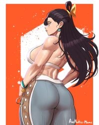 1girls absurd_res aestheticc-meme asian asian_female ass back back_view behind_view big_ass big_breasts big_butt breasts brown_eyes brown_hair bubble_butt capcom chun-li earrings female female_only fully_clothed hips huge_ass huge_breasts large_ass light-skinned_female light_skin long_hair milf solo street_fighter street_fighter_6 thick thick_thighs thighs wide_hips