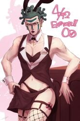 1boy bunny_boy bunny_ears bunnysuit cioccolata jojo's_bizarre_adventure male male_only solo vento_aureo