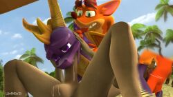 16:9 activision anal anal_sex anthro bandicoot crash_(series) crash_bandicoot dragon feral gangbang gay genitals group group_sex hi_res human lewdview male male/male male_only mammal marsupial oral penetration penis sex spyro spyro_the_dragon tagme trio widescreen wings yaoi zoophilia