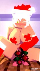 1girls 3d big_breasts christmas female horny_female human_female humanoid looking_at_viewer mine-imator minecraft mistletoe mistletoe_above_vagina multicolored_eyes one_eye_closed outside santa_bikini santa_costume santa_hat sitting smile spread_legs tagme uzunaart vibrator_in_pussy white_hair yuki_(uzuna)