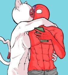 before_sex buff cat_ears cat_tail caught_off_guard countryhumans gay japan_(countryhumans) kissing male male/male male_only neko stickman taiwan_(countryhumans) weedank yaoi