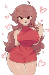 1female 1girls big_breasts breasts curves curvy female_focus female_only friday_night_funkin girlfriend_(friday_night_funkin) heart hips hoshoidk looking_at_viewer newgrounds tagme thick_thighs thighs white_background