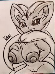 big_breasts chinchilla cinccino fur furry pokémon_(species) pokemon tagme traditional_media_(artwork) yelaki yiff