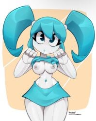 belly breasts eyes eyes_open female female_only jenny_wakeman magaska19 my_life_as_a_teenage_robot nickelodeon nude open_mouth robot thighs tits xj-9