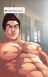 abs big_breasts cover_them_up_slut jin_kazama kazuya_mishima male male_only meme muscular_male selfie tekken