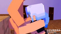 1boy 1girls 3d animated blowjob breasts clothed_female erect_penis glasses horny_female human humanoid mine-imator minecraft multicolored_eyes nude_male outside ponytail random_guy tagme uzunaart video_games white_hair yuki_(uzuna)