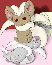 chinchilla cinccino cunnilingus facesitting fur furry pokémon_(species) pokemon pussy shiny_cinccino shiny_pokemon tagme yiff yumei yuri