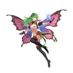 1girls alternate_costume antennae bare_midriff blush boots breasts butterfly_wings edit fairy fairy_wings fake_wings female female_only fire_emblem fire_emblem_awakening fire_emblem_heroes flower full_body garter_straps gloves green_eyes green_hair hair_ornament high_heels horror_flight7830 insect_wings large_breasts leaf leaf_on_head long_hair midriff multicolored_clothes multicolored_dress nintendo nipples nude_filter official_alternate_costume pointy_ears ponytail ribbon rose solo thigh_boots thighhighs thorns tiara tiki_(adult)_(fire_emblem) tiki_(adult)_(resplendent)_(fire_emblem) tiki_(fire_emblem) topless white_background