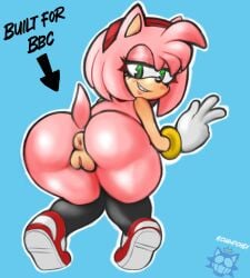 amy_rose anus ass ass_focus big_ass big_butt butt_focus champchidi giant_ass humanoid kneehighs kneesocks large_ass looking_at_viewer looking_back no_humans non-human non-human_only peace_sign pussy sega self_upload smug smug_face smug_grin sneakers sonic_(series) sonic_the_hedgehog_(series) vagina