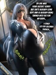 1girls 3d after_vore belly belly_bulge big_breasts black_cat_(marvel) blue_eyes breasts cleavage comic_book_character digestion_noises fatal fatal_vore felicia_hardy female female_only female_pred female_prey hand_on_belly jumpsuit light-skinned_female light_skin long_hair looking_at_prey looking_at_viewer marvel marvel_comics mask masked masked_female oral_vore post_digestion post_vore pre_vore prey prey_pov same_size_vore soft_vore solo spider-man_(series) stomach_bulge talking_to_prey talking_to_viewer thyrianlab uncaring unwilling_prey vore vore_belly white_hair willing_pred