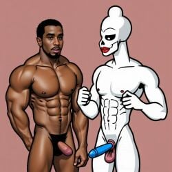 ai_generated bbg_sans bbg_sexy_sans controversial cursed diddy flipaclip_sans lipstick male_only meme nude nude_male p_diddy penis puff_daddy red_lipstick sans shitpost skeleton undertale undertale_(series)