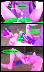 2boys 3d absurd_res after_sex alicorn anal anal_sex anthro anus ass balls big_penis blush bodily_fluids comic cum cum_in_ass cum_inside dialogue duo earth_pony ejaculation english_text equid equine friendship_is_magic ftm_crossgender gay genital_fluids genitals green_eyes hands-free hasbro hi_res horn horse male male/male male_only mammal mane-iac_(mlp) medial_ring multicolored_eyes my_little_pony mythological_creature mythological_equine mythology nude penetration penis penis_size_difference pony precum prehensile_hair pseudo_hair purple_eyes rule_63 stomach_bulge tentacle tentacle_hair text twilight_sparkle_(mlp) two_tone_eyes undressing_another unie wings