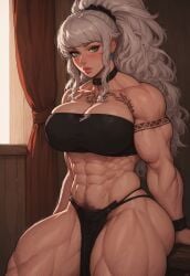 ai_generated athletic_female big_breasts blonde_hair breasts female female_focus female_only looking_at_viewer muscular muscular_female original original_character presenting thick_breasts thick_thighs toned toned_body toned_female