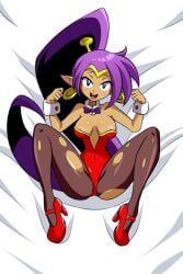 bed bunnysuit lucyfercomic ripped_pantyhose seductive shantae shantae_(character) wayforward