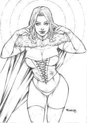 black_and_white ed_benes_studio emma_frost hellfire_club marvel marvel_comics rivald white_queen x-men