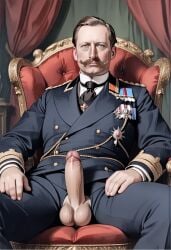 ai_generated history kaiser_wilhelm_ii male male_only penis royalty suit