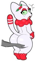 2d 2d_(artwork) acstlu bubble_butt christmas feline feline female hands_on_ass i_fuck_w/_you_heavy junipurr meme shocked shocked_expression