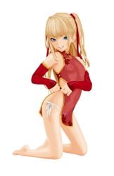 alice as109 blonde_hair borrowed_character cheongsam china_dress detached_sleeves fanart hair_ribbon lolita photoshop side-tie_panties suggestive_posing twintails