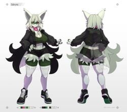 1girls anthro blush breasts cleavage creatures_(company) female_focus female_only feretto_chan fox_ears fur furry game_freak generation_9_pokemon mammal meowscarada nintendo pokémon_(species) pokemon pokemon_(species) pokemon_sv starter_pokemon