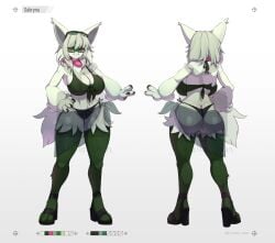 1girls anthro blush breasts cleavage creatures_(company) female_focus female_only feretto_chan fox_ears fur furry game_freak generation_9_pokemon mammal meowscarada nintendo pokémon_(species) pokemon pokemon_(species) pokemon_sv starter_pokemon