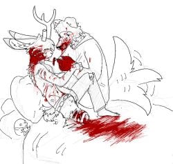 amputated_leg amputation blood bunny_boy cannibalism furry furry_male furry_only gay gore guro male_only