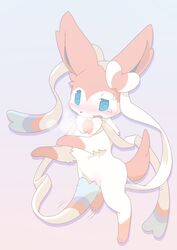 blue_eyes blush eeveelution female furry masturbation otona_no_kitsune paws pokemon pokemon_(species) pussy solo sylveon tear