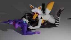 2girls 3d 3girls anal anthro ass bonnie_(fnaf) dick_in_ass dickgirl five_nights_at_freddy's furry grabbing idk_what_to_tag_it licking licking_ass light lolbit_(fnaf) nude on_the_floor puppet_(fnaf) shadow tail women