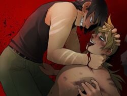 2boys ahe_gao ahegao_face asphyxiation boy_on_boy boyfriend_to_death bruise bruised bruised_face bruises choking choking_while_penetrating farz_murphy gatobob_(gurobob) gay gay_domination rough this_is_not_romance toxic_yaoi vincent_metzger yaoi