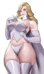 blonde_female blonde_hair blue_eyes emma_frost hellfire_club large_breasts marvel marvel_comics marvel_rivals thick_thighs white_queen x-men zukululuu