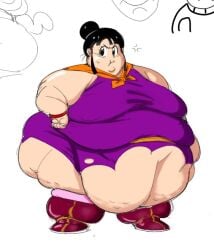 chichi dragon_ball_z fat fat_belly female huge_belly lilbigmanboy mintrimo obese obese_female ssbbw