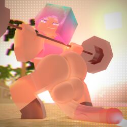 1futa 3d ass balls barbell barbell_squats beach cum cuteskyler futa_only futanari golden_hour huge_cock hyper_penis large_cock large_penis leaking_cum leaking_penis lifting_weights looking_at_viewer looking_back looking_back_at_viewer minecraft penis soft_penis solo solo_futa squatting working_out