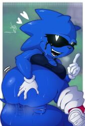 anus big_ass black_eyes crying_with_eyes_open curse_(friday_night_funkin) f1rearts_(artist) fnf_mods friday_night_funkin game gloves happy horny hot looking_at_viewer seductive seductive_eyes seductive_look sonic.exe sonic.exe_(character) sonic.exe_(series) sonic_(series) sweat sweaty_body vagina