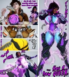 2girls 3d absorption ass_expansion bad_end breast_expansion female female_only forced fusion huge_ass huge_breasts multiple_girls overwatch overwatch_2 sombra tagme tagme_(artist) tracer zubanji