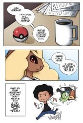 1girls anthro blue_hair comic comic_page commission dialogue doctor_xodium dr._voir english_text female female_pokemon gardevoir generation_3_pokemon glasses hi_res interspecies nintendo pokémon_(species) pokemon pokemon_(species) pokephilia saltyxodium shiny_gardevoir shiny_pokemon white_body