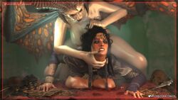 3d black_hair demon demon_girl demon_horns demon_wings demoness diablo diablo_4 doggy_style futa_on_female futanari gypsy hair_pull hair_pulling image lilith_(diablo) poseidonx pulling_hair rough_sex succubus succubus_queen sweaty