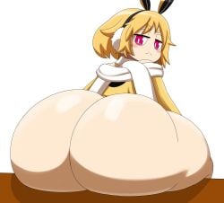 ass behind_view bottomless bottomless_female disgaea disgaea_5 giant_ass mechspazer nippon_ichi_software thick_ass usalia_(disgaea)