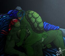 anthro duo green_body green_skin hi_res incest leonardo_(tmnt) levana male muscular muscular_anthro muscular_male raphael_(tmnt) reptile scalie shell teenage_mutant_ninja_turtles teenage_mutant_ninja_turtles_(2014) turtle turtle_shell vein veiny_muscles yaoi