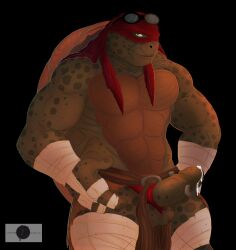 abs absurd_res anthro anthro_only balls biceps bodily_fluids cum genital_fluids genitals hi_res leaking_cum male melek90 muscular muscular_anthro muscular_male pecs penis raphael_(tmnt) reptile scalie solo teenage_mutant_ninja_turtles teenage_mutant_ninja_turtles_(2014) turtle vein veiny_penis