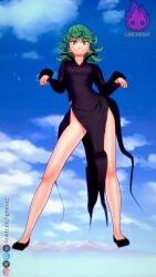 1girls animated dance female_focus female_only green_eyes green_hair igneuzz medium_breasts one-punch_man tagme tatsumaki thick_thighs thighs tunic video