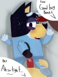 anal_sex anal_sex bandit_heeler blue_fur bluey_(series) cum cum_in_ass furry gay gay_anal