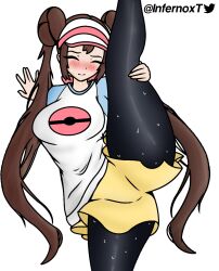 big_breasts black_legwear brown_hair clothed infernoxt pokemon rosa_(pokemon) thick_thighs twintails