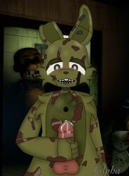 cum dick five_nights_at_freddy's jalpha jerkingoff looking_down male male_only masturbation penis smiling solo solo_male springtrap springtrap_(fnaf)