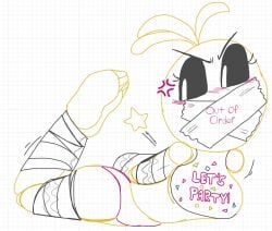 bondage five_nights_at_freddy's five_nights_at_freddy's_2 redstheatre redswhiteboards solo toy_chica_(fnaf)