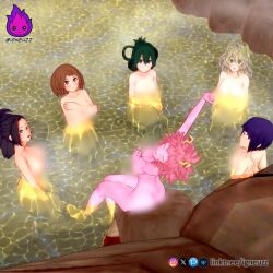 3d bath bathing boku_no_hero_academia female female_only hot_spring igneuzz kyoka_jiro mina_ashido momo_yaoyorozu multiple_girls my_hero_academia ochako_uraraka tagme thong toned tooru_hagakure tooru_hagakure_(visible) tsuyu_asui